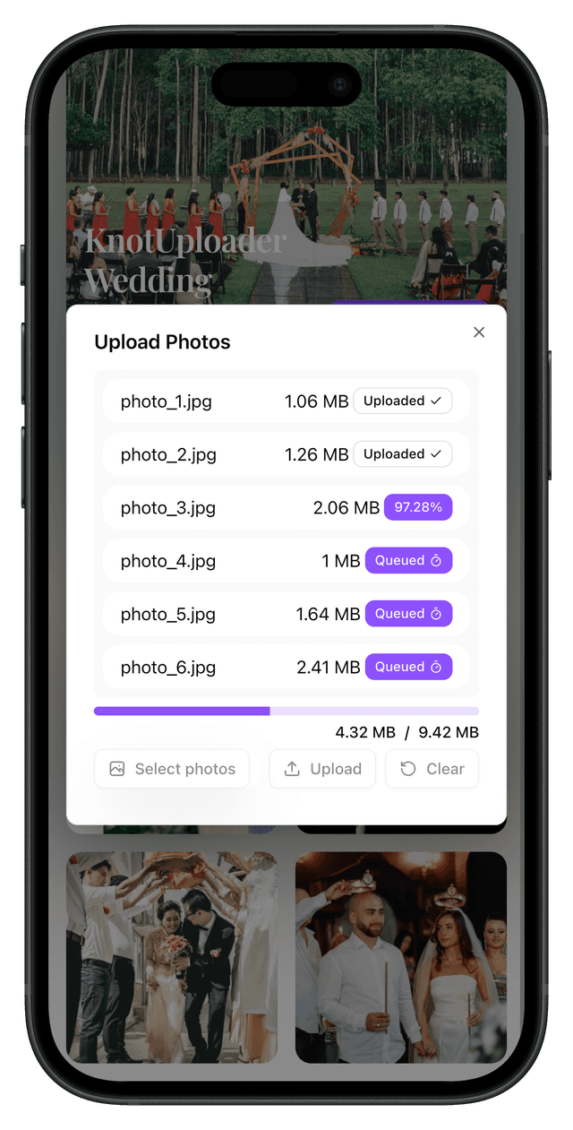 Event Upload Screenshot
