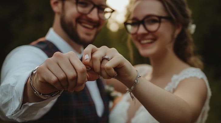 Wedding couple send off